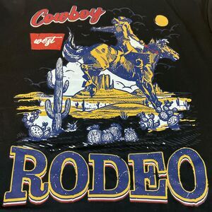 Cowboy Rodeo Graphic TShirt Black Size XLarge